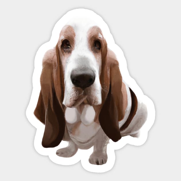 Cute Basset Hound Drawing Sticker by Play Zoo